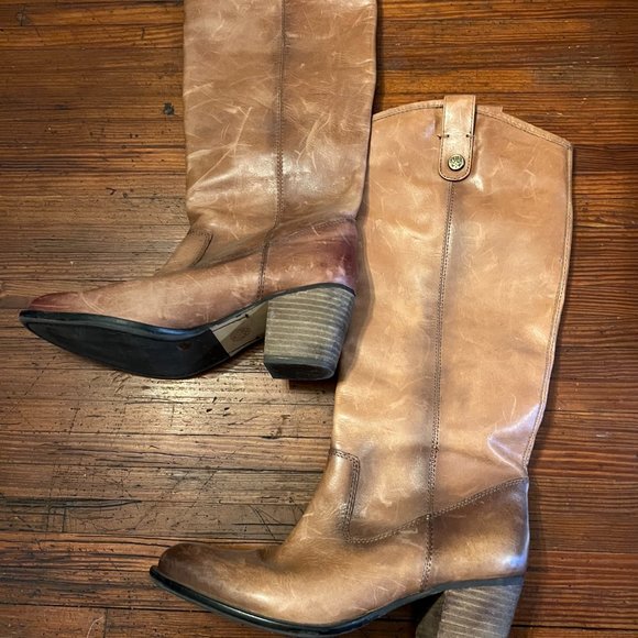 Vince Camuto Womens Western Leather 